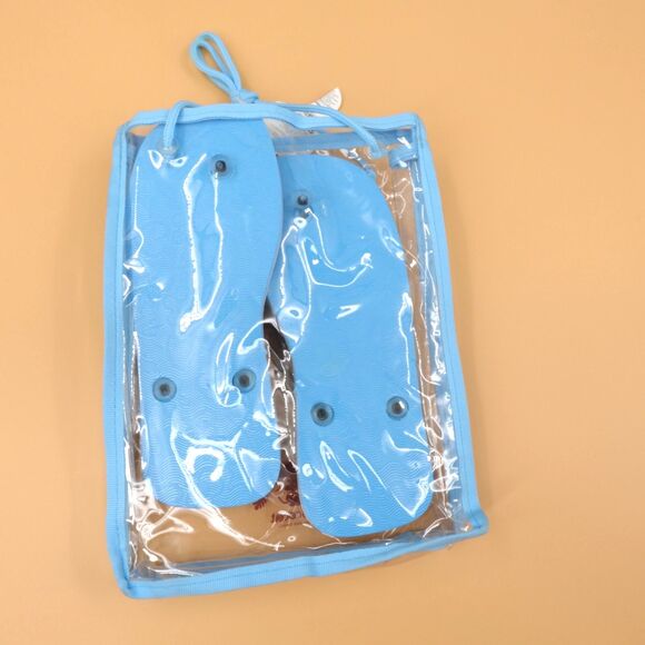 Vintage 2005 Sanrio Hello Kitty Chococat Flip Flops Womens Size Large Blue - Picture 12 of 12